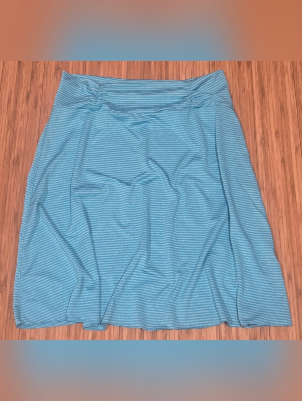 Tranquility Women's Blue Striped Stretch Skirt